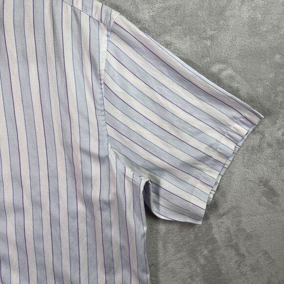 Design Inspired by the Art of John Lennon Shirt Men's XL White/Blue Striped - Picture 3 of 16